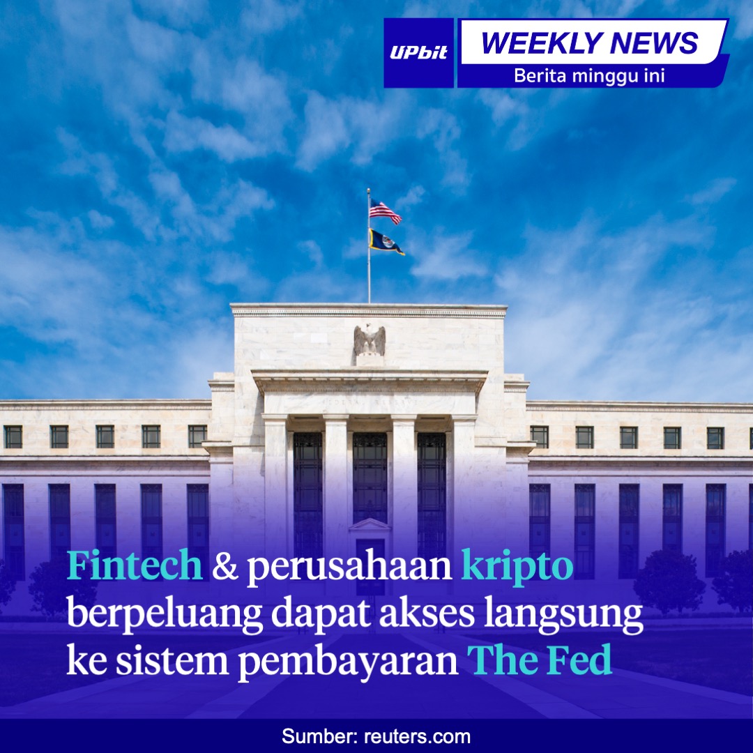 UpbitID's tweet photo. Berikut pilihan berita terkini dari dunia aset digital:

Fintech & perusahaan kripto berpeluang dapat akses langsung ke sistem pembayaran The Fed
https://t.co/HeGZdrVfLH

Stablecoin euro dapat dukungan 25 bank Eropa dalam pengembangan sistem pembayaran digital
https://t.co/BKiYGa5hNU

Bank of Taiwan jajaki tokenisasi emas dan logam mulia lewat teknologi blockchain
https://t.co/MCkS88nCts

Nexon lewat Nexpace kembangkan “MapleStory Universe” berbasis blockchain untuk era Web3 gaming
https://t.co/YCTrzWkbwv

---
Upbit Indonesia berizin dan diawasi oleh Otoritas Jasa Keuangan.