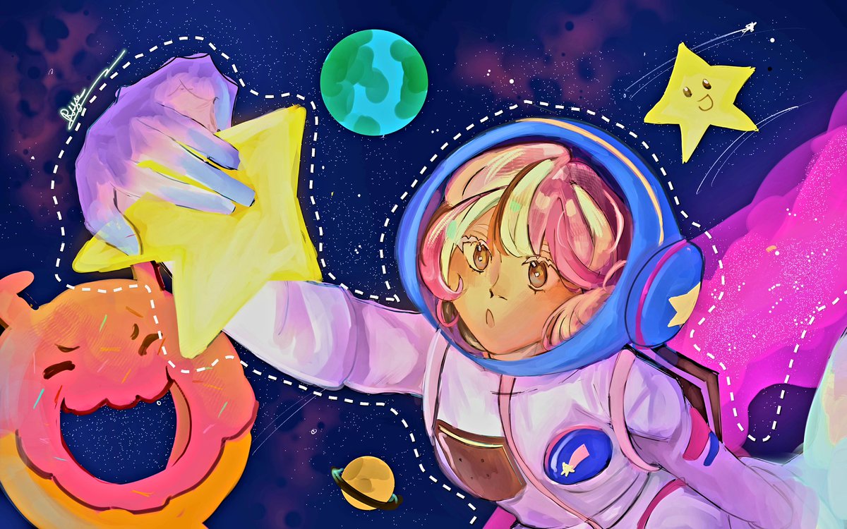 Lynn7060's tweet photo. Eu gosto da astronaut cookie #cookierun #fanarts #astronautcoookie #cookierunoverbreak https://t.co/lIu3TKpYCa