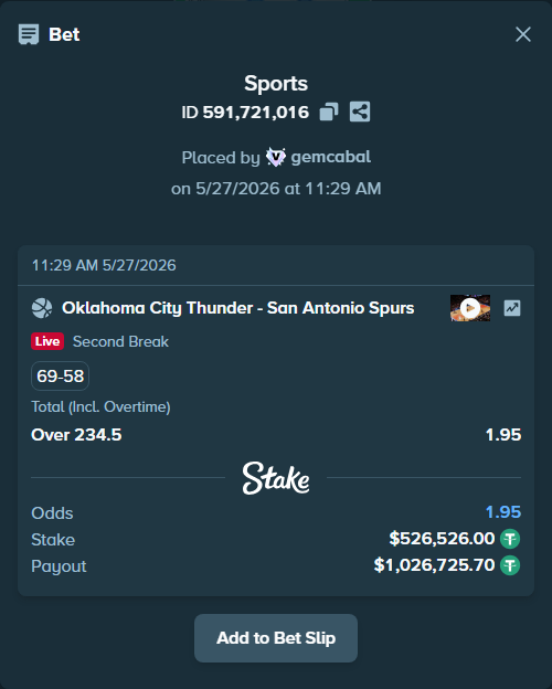 Stake High Roller tweet media