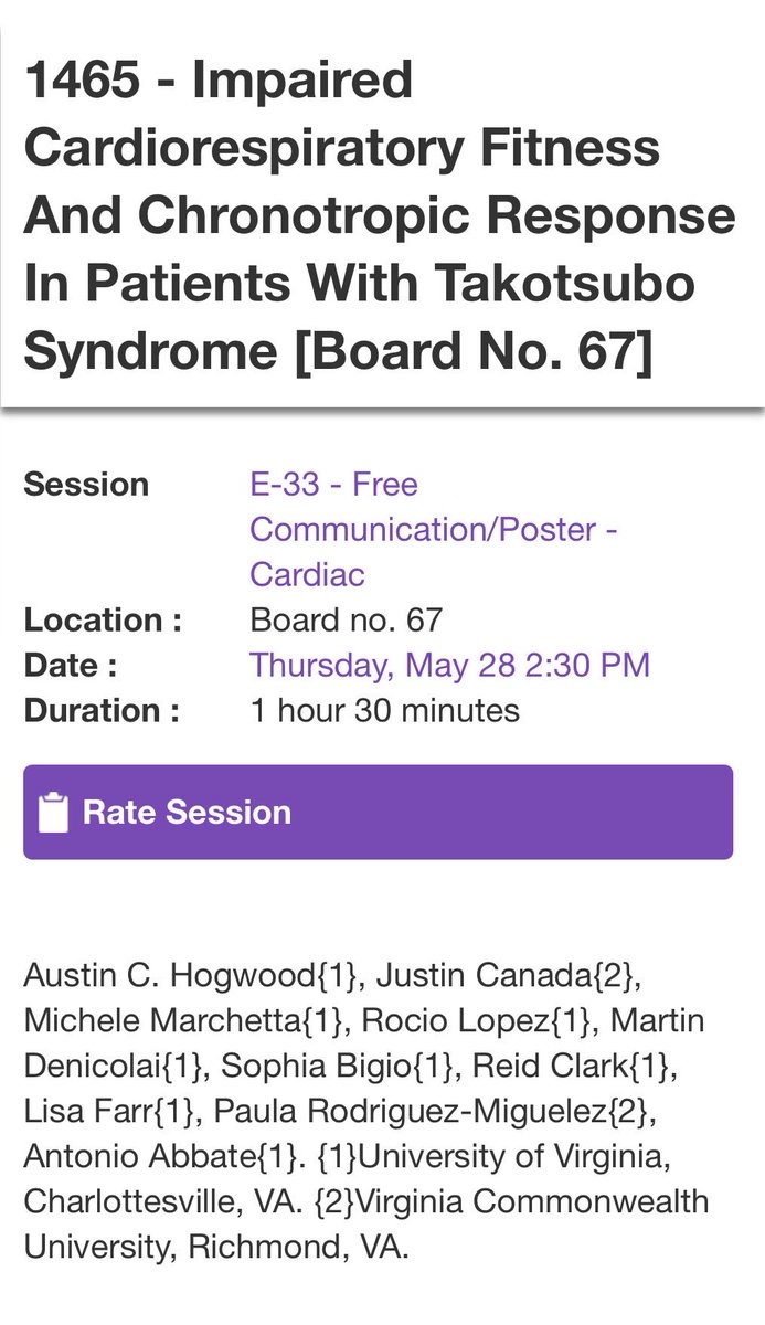 Hogwood_AC's tweet photo. Excited to present our data on chronotropic responses in patients with takotsubo syndrome at #ACSM26 !

As always, come by and let’s chat about some science 😁 https://t.co/BZjZ7D9mJd