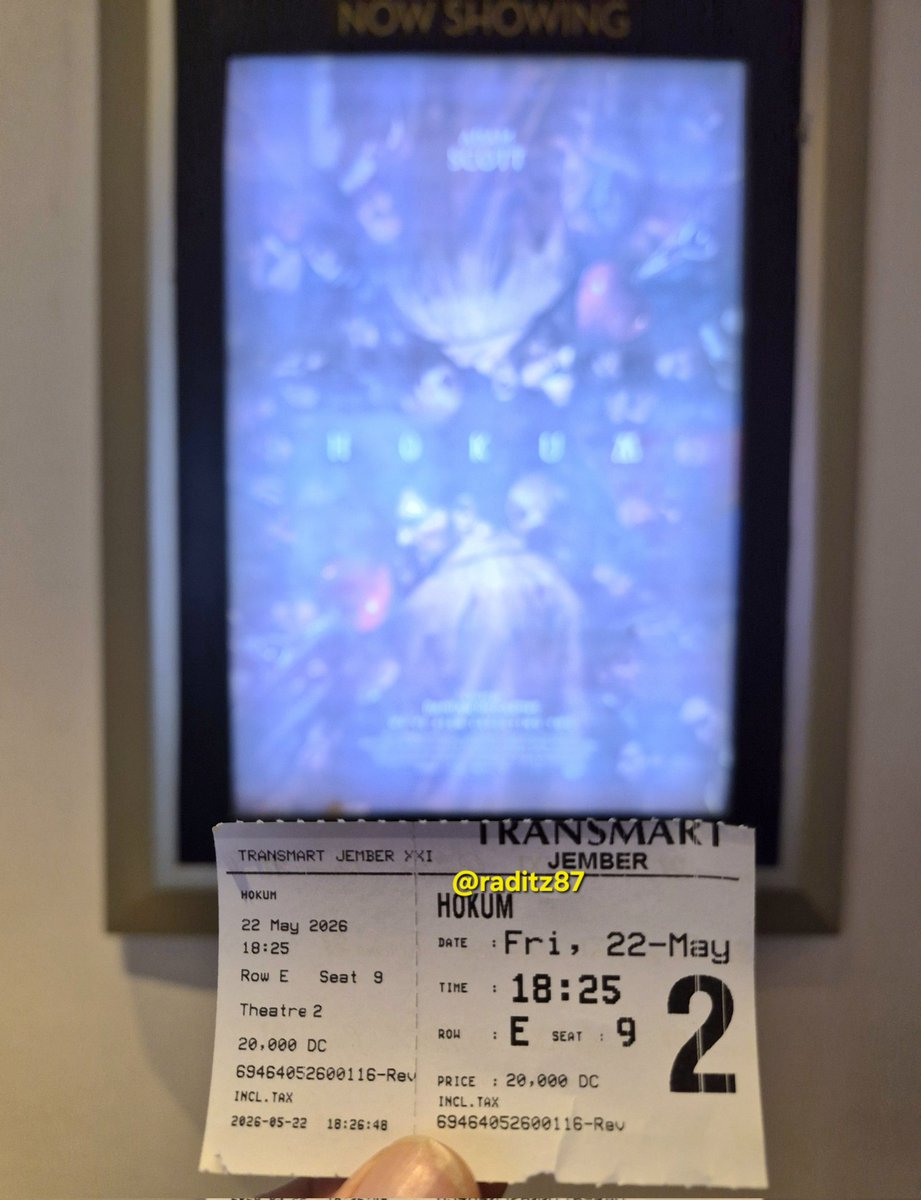 raditz87's tweet photo. 105. Hokum
#Hokum
@cinepoint_ @cinema21 https://t.co/FoZUAFyulT