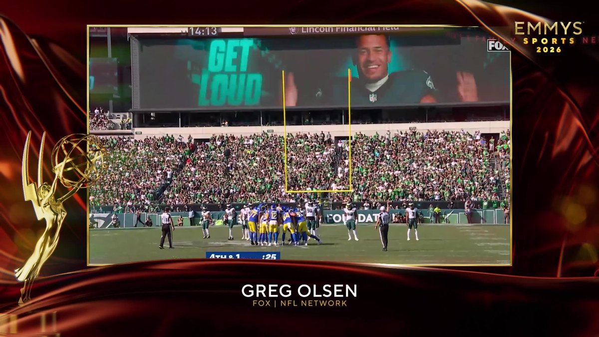sportsemmys's tweet photo. The #SportsEmmys Award for Outstanding Sports Personality: Event Analyst goes to Greg Olsen @gregolsen88 (@NFLonFOX). https://t.co/l3NnJPPjI5