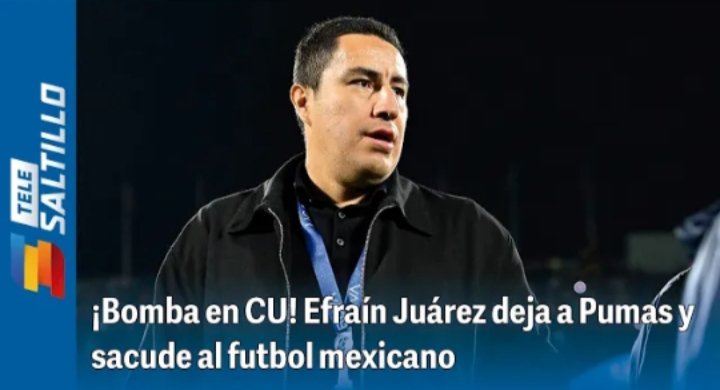 informansem's tweet photo. "¡Bomba en CU! Efraín Juárez deja a Pumas y sacude al futbol mexicano" en https://t.co/2r1Km5Cnp2 https://t.co/04JAN2DDTo