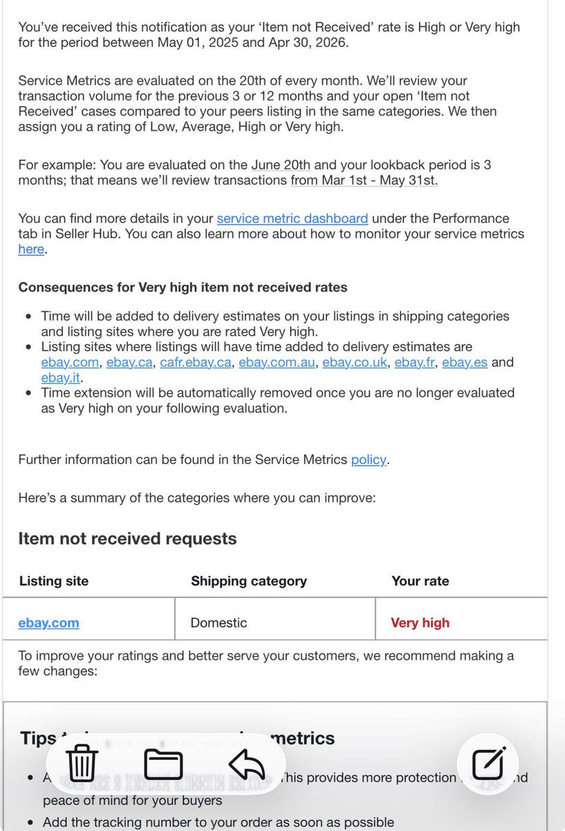 mclong34's tweet photo. @CardPurchaser so is the fix to a high “item not received” rate to just not use PWE on eBay anymore? Anything else that can be done? https://t.co/T9zTLUK0b4