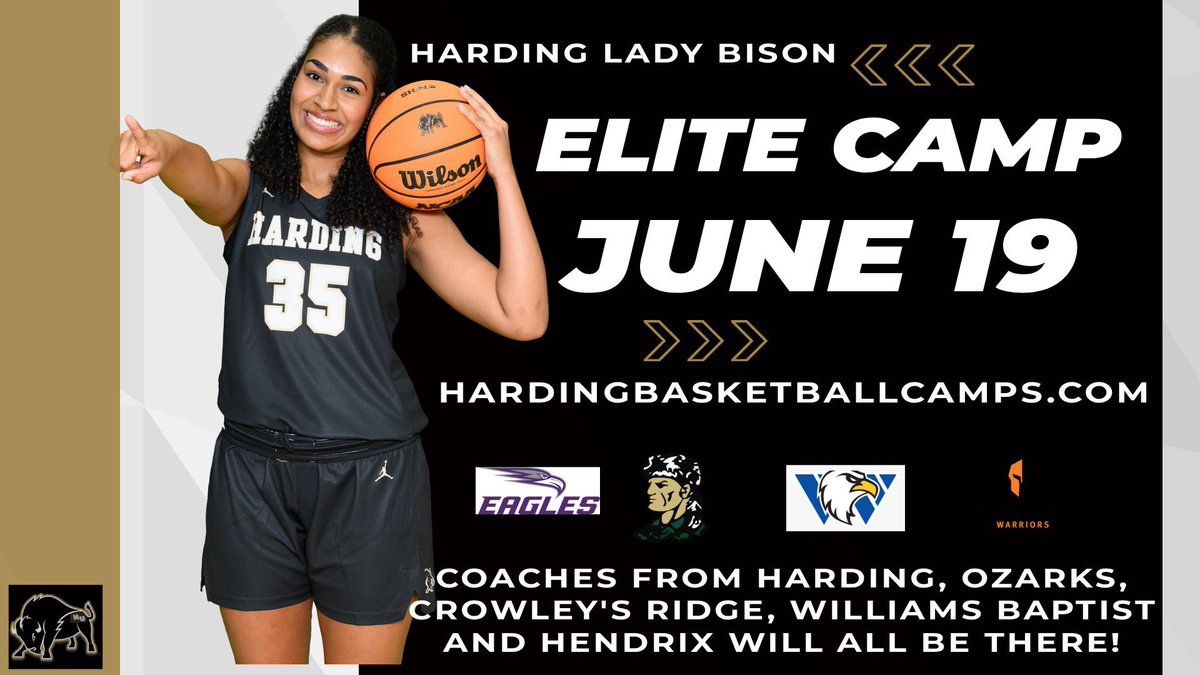 Harding_WBB's tweet photo. @CoachRubyD @D2Epxosure Harding Lady Bison Elite Camp!  Now have coaches from 6 different schools scheduled to attend!
https://t.co/yHaGrx1luM https://t.co/aYQTwTwdFf