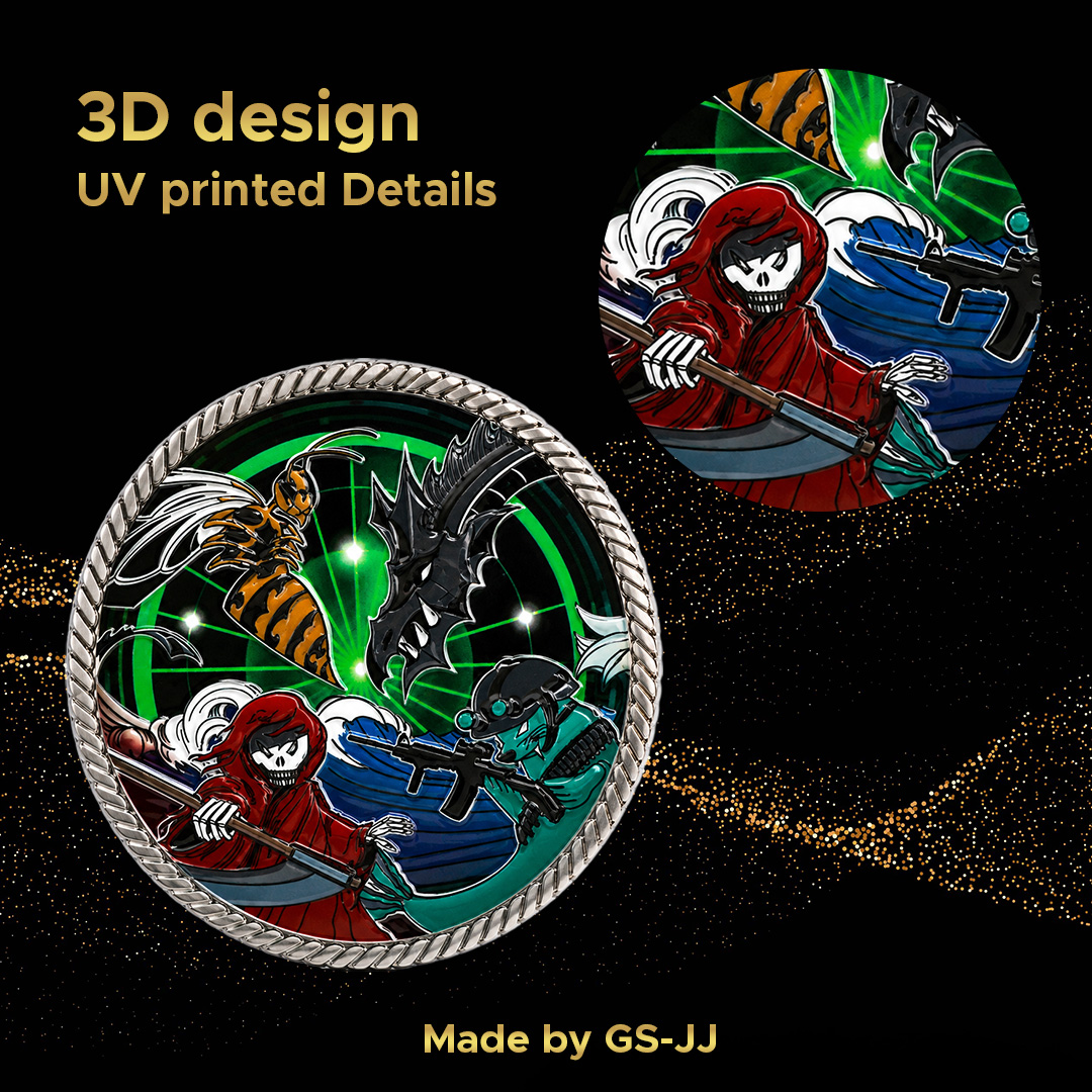 GS_Promo_Inc's tweet photo. 3D UV Printed Challenge Coins — the layered UV printing adds extra depth and super vibrant detail, making them perfect for logos, mascots, anime art, and other complex designs.

If you want something even more eye-catching, soft enamel + glitter is always a fun combo ✨

The glitter catches light really well and makes the colors pop without losing the metal texture.

At GSJJ, we provide fast custom service with full support from design → proof → production all in one place.
Quick turnaround, low MOQ, and an easier customization process from idea to final product 🚀
#gsjj #customcoin #challengecoin #militarycoin #custommerch #fastproduction