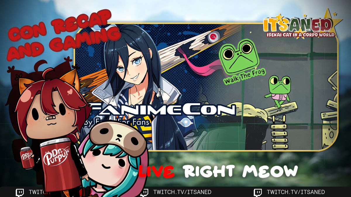 ItsAnEd's tweet photo. Recapping Fanime w/ XeluuM and playing Walk the Frog tonight by @bright_gambit  Very excited to give this game a play. https://t.co/aETXuk7SH4