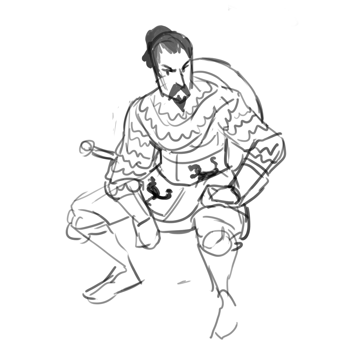 SeanCornishArt's tweet photo. Couple images of Edward the Bruce a #DnDcharacter I wanted to play back in the day, still might. He is a second son of a noble house looking to make his name. He is inspired by some famous Scottish Kings. #dnd #fighter #battlemaster #noble #knight #ttrpg https://t.co/HJBd3NAHvR