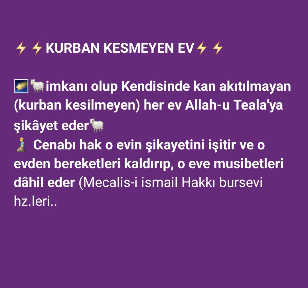 hatib63's tweet photo. 🤲⚡️KURBAN KESMEYEN EV..‼️ https://t.co/CljBpn8qSv
