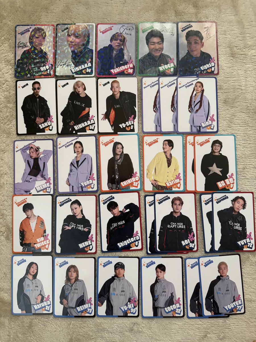 c5ouyf's tweet photo. Dリーグ 入場トレカ

譲) 画像のもの

求) KD:KELO  LUX:TAKI 、HINATA 
      Legit:TAKUMI、地獄、KANATO
      LDH:来夢、空、I'moon:KONA

CS手渡し優先(郵送も可)
お手持ち見せていただけたらその中から
交換も検討しているため気軽に声かけてください！ https://t.co/AoddTWQzHJ