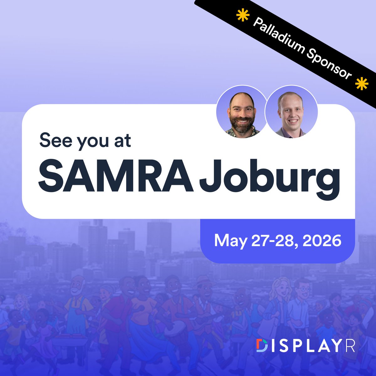 Displayrr's tweet photo. Excited to be at #SAMRA2026! Meet the Displayr team, see AI-driven survey analysis in action, and join our session: From Tools to Thinking. Proud Palladium Sponsor. #MarketResearch #AIinResearch https://t.co/QdypeCD9jL