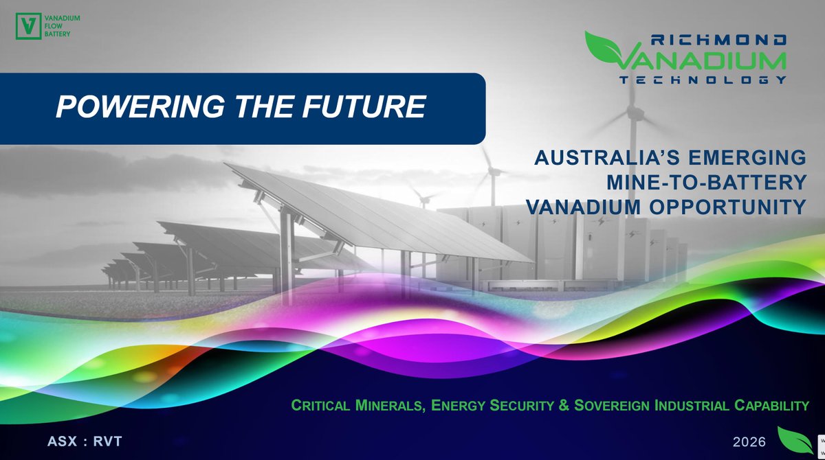 richvanadium's tweet photo. Company Presentation: May 2026
View the full $RVT presentation here: https://t.co/tw0Xscd2LG https://t.co/YfBbkLnRef