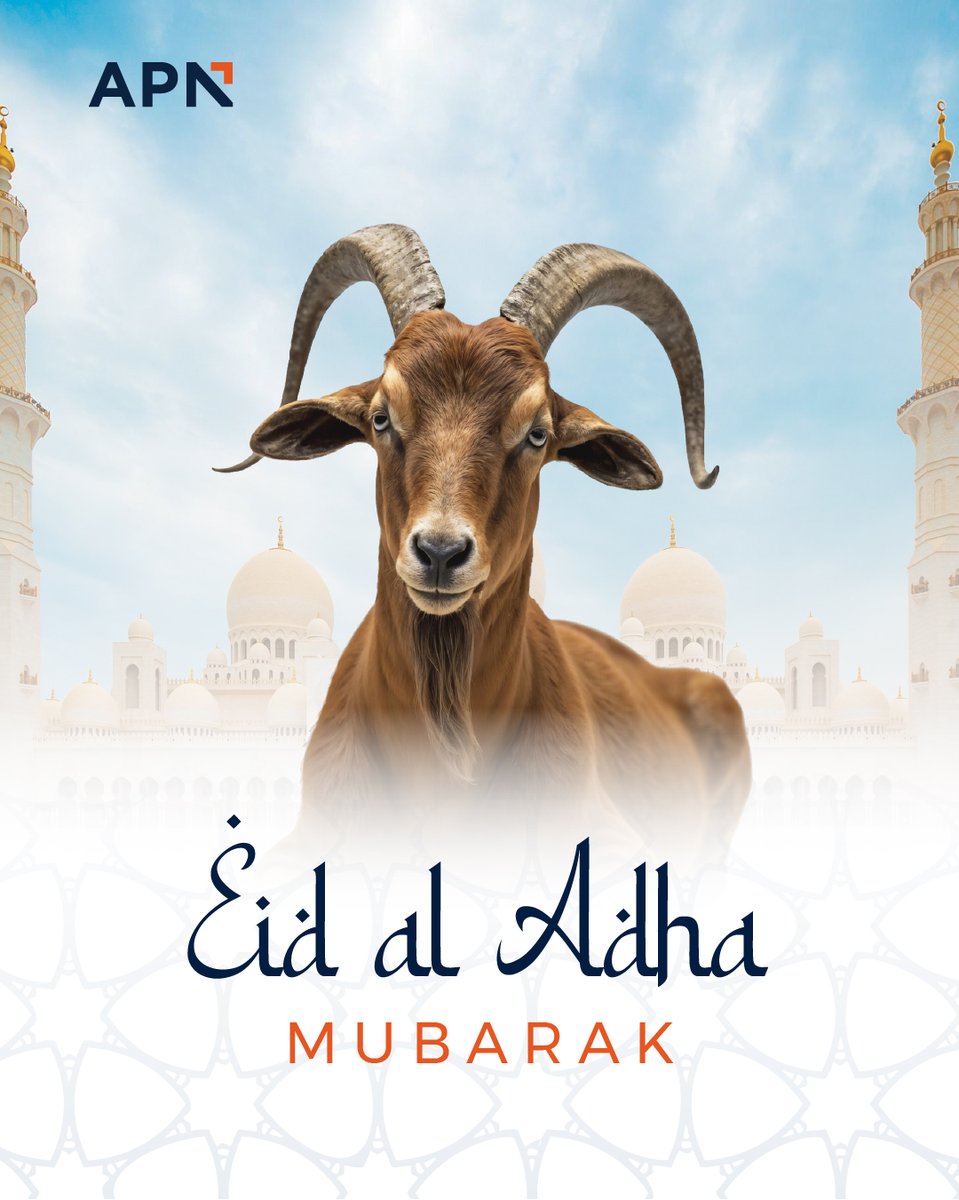 ApexPN's tweet photo. As we mark Eid al Adha, we extend our warmest wishes to all our Muslim brothers and sisters celebrating this special occasion. May this season of sacrifice, compassion and gratitude bring peace, joy and prosperity to you and your loved ones.
Eid Mubarak. https://t.co/KTIJWuuiCk