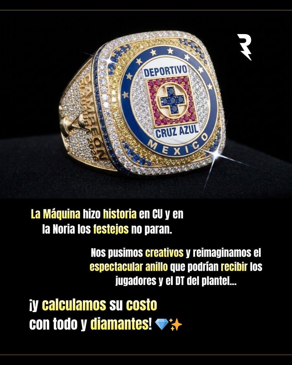 SoyReferee's tweet photo. Nos pusimos creativos y diseñamos cómo luciría la joya de la Máquina tras coronarse en CU. 💎✨

¿Lo comprarían o muy caro? 👇💸💸

#CruzAzul #Rotondi #Huiqui #LaDecima #Pumas https://t.co/iZHFmlZ0NY