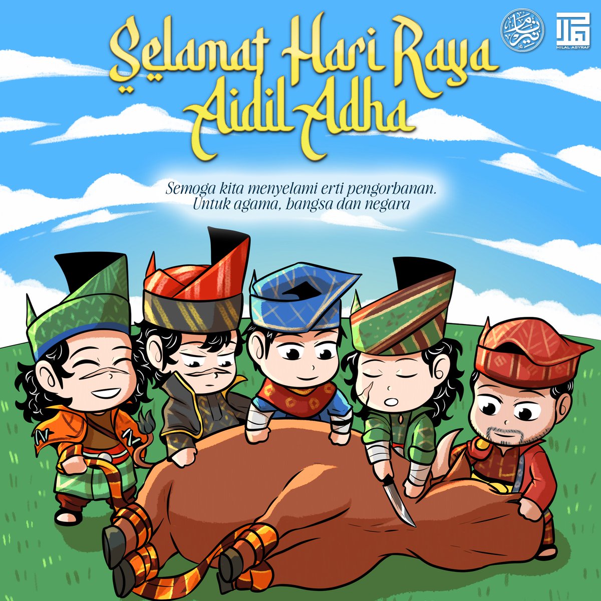 HilalAsyraf's tweet photo. Allahuakbar, Allahuakbar, Allahuakbar,
Walillahil hamd.

Kami di Hilal Asyraf Resources, mengucapkan Selamat Hari Raya Aidil Adha kepada semua.

Hari Raya Aidil Adha bermaksud Hari Raya Korban. Memberikan isyarat bahawa pengorbanan merupakan satu komponen penting dalam Islam. https://t.co/bcIjeO7Za1