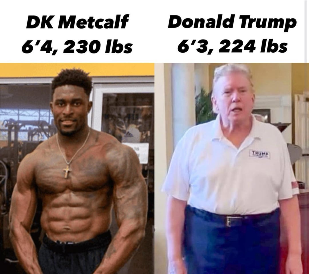 EverydayAdvenCo's tweet photo. @Ghostofcynthia Just like we're old enough to remember that White House doctors claim Donald Trump is 6'3 224 lbs with only 4.8% body fat..... just like: https://t.co/JbX5C9ezJk