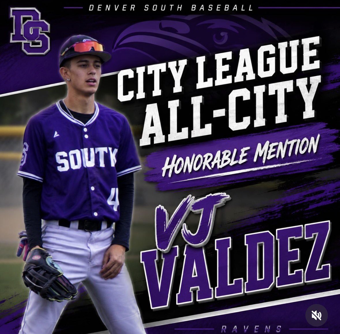 dsouthbaseball2's tweet photo. @vjvaldezz 

Congratulations to VJ Valdez, 2027 OF, on earning 2026 City League All-City Honorable Mention.
VJ came through when the moments were tough, bringing confidence and production at the plate in high-pressure situations all season. A young outfielder with grit, upside, and a big future ahead. Well deserved, VJ. 💜🐦‍⬛
#DSouthBaseball #CityLeague #AllCity