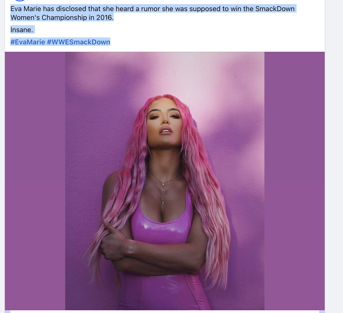 JayMacIAm's tweet photo. @Jedswrestling @RTD_reborn @Cj91005170 @AL8NZ888 Eva Marie was also suppose to win. That's what happens in the booking room. It's called throwing around ideas out. Becky Lynch is what they went with WHY? Because she was over not Nikki refused. https://t.co/pm8Uoy4QAl