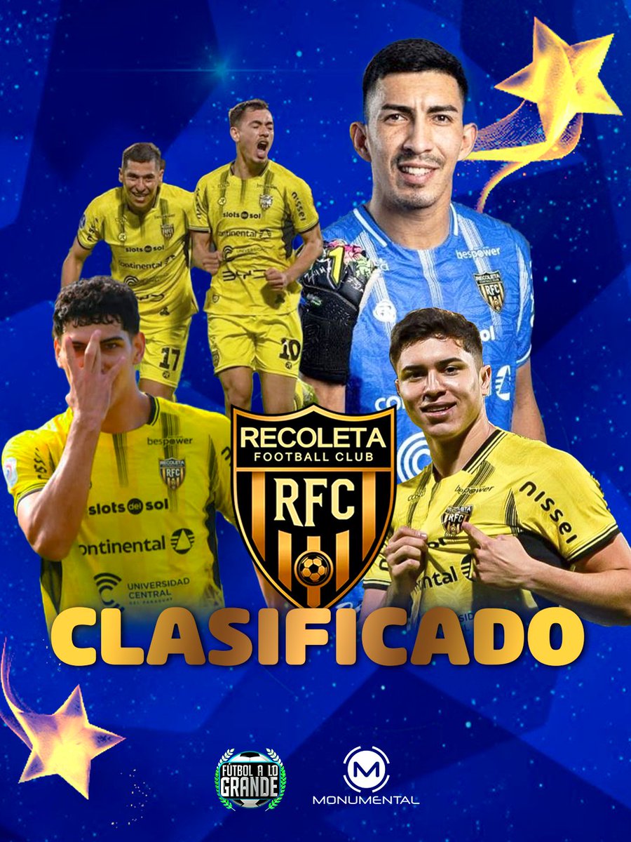 AM_1080's tweet photo. 🟡⚫⚽¡HISTORIA PURA EN SUDAMÉRICA! 

🔸Un hito que quedará grabado en la historia del fútbol paraguayo: ¡Recoleta FC está en los octavos de final de la Copa Sudamericana 2026 como primero del Grupo D!

👏🏼Lo que parecía un sueño lejano para el "Canario" hoy es una realidad asombrosa. En su primera participación internacional en un torneo de la CONMEBOL, este humilde pero gigante club de barrio logró meterse entre los mejores 16 del torneo continental.

👉🏼Bajo la dirección de Jorge González y con figuras que dejaron el alma en la cancha, Recoleta sorprendió a propios y extraños, manteniéndose invicto ante campeones de América como Santos, San Lorenzo y eliminando a este último en la fase de grupos.

🥳¡Felicitaciones a todo el plantel, al cuerpo técnico y a la hinchada del Canario!

#Comunidad1080 📻