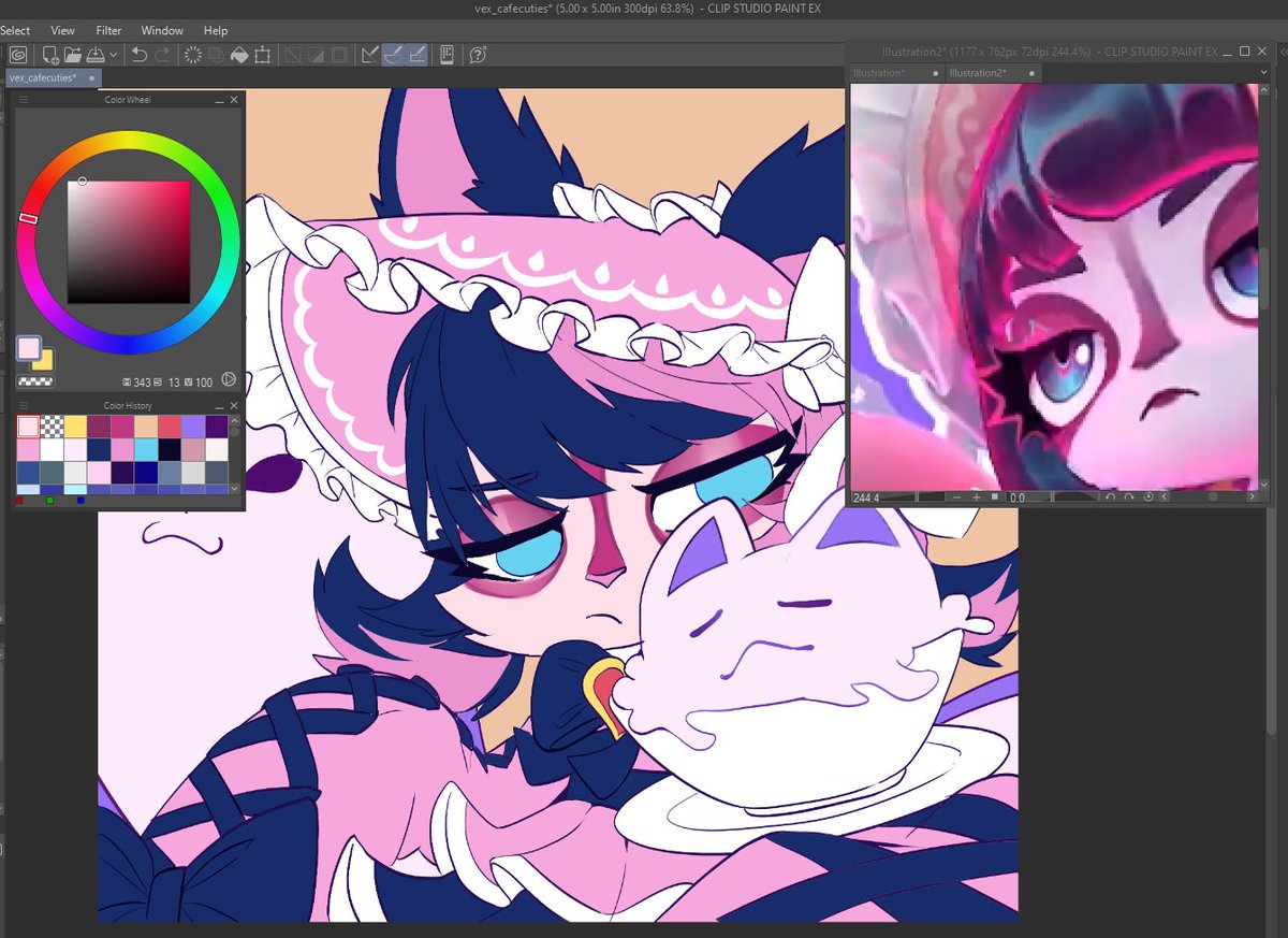Kybitsuki's tweet photo. The cutie herself #WIP https://t.co/Hyq3IG83Vk