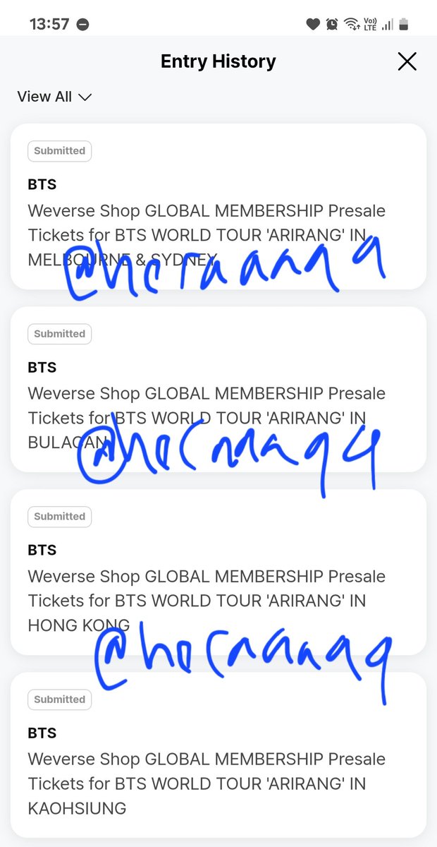 heraaa44's tweet photo. WTR MEMBERSHIP ARMY
for BTS arirang in jakarta and asia
Sudah apply✅️

Tags wtr wtb membership bts https://t.co/av507siBPn