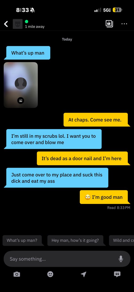 arkbromo's tweet photo. Eh I’ve been on the sending end but come on…. Invited you to meet me at the bar…

He blocked me. He was 21 and “hot” hahaha https://t.co/nRA5FHbBCy