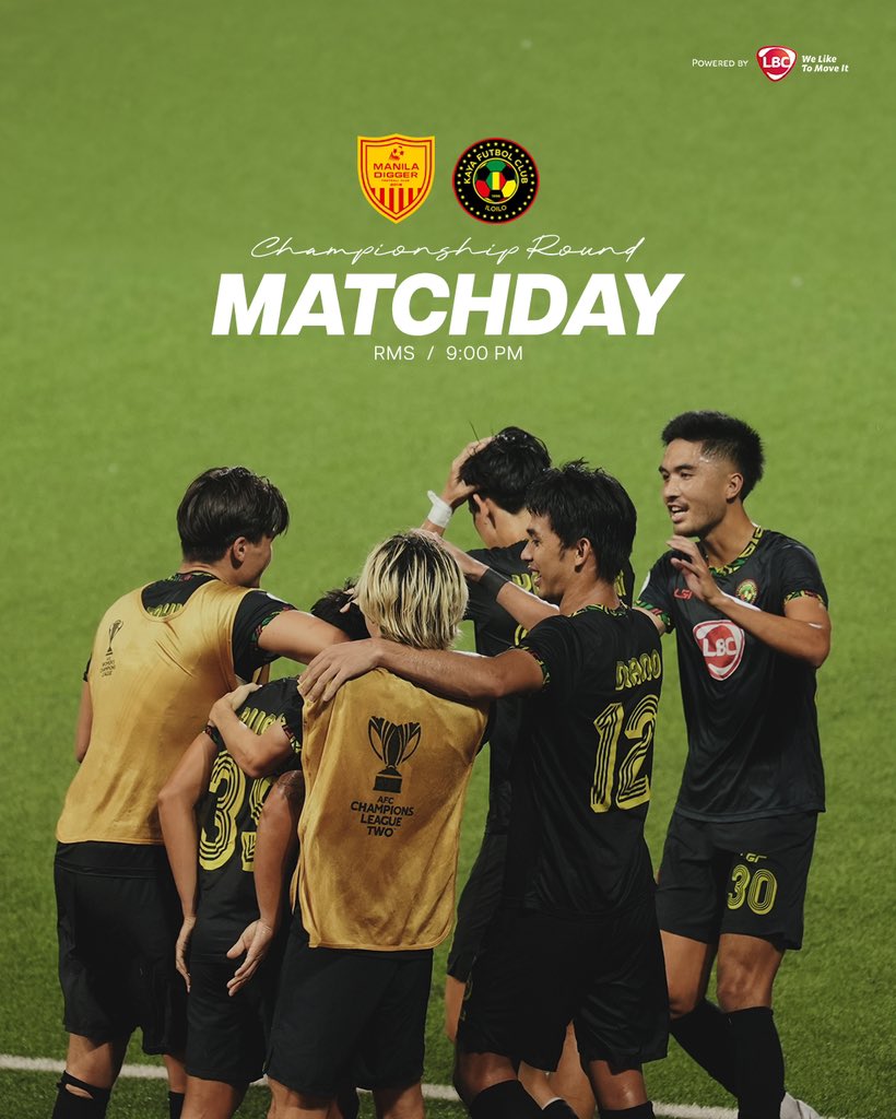 KayaFC's tweet photo. Our penultimate match, a primetime clash with the league leaders! 🔥⚔️

🆚 Manila Digger FC
🏟️ Rizal Memorial Stadium
📺 @WeArePFL on YouTube

#PFL2026 | #UnaKaya🟡⚫️ https://t.co/qIMvIFZIER