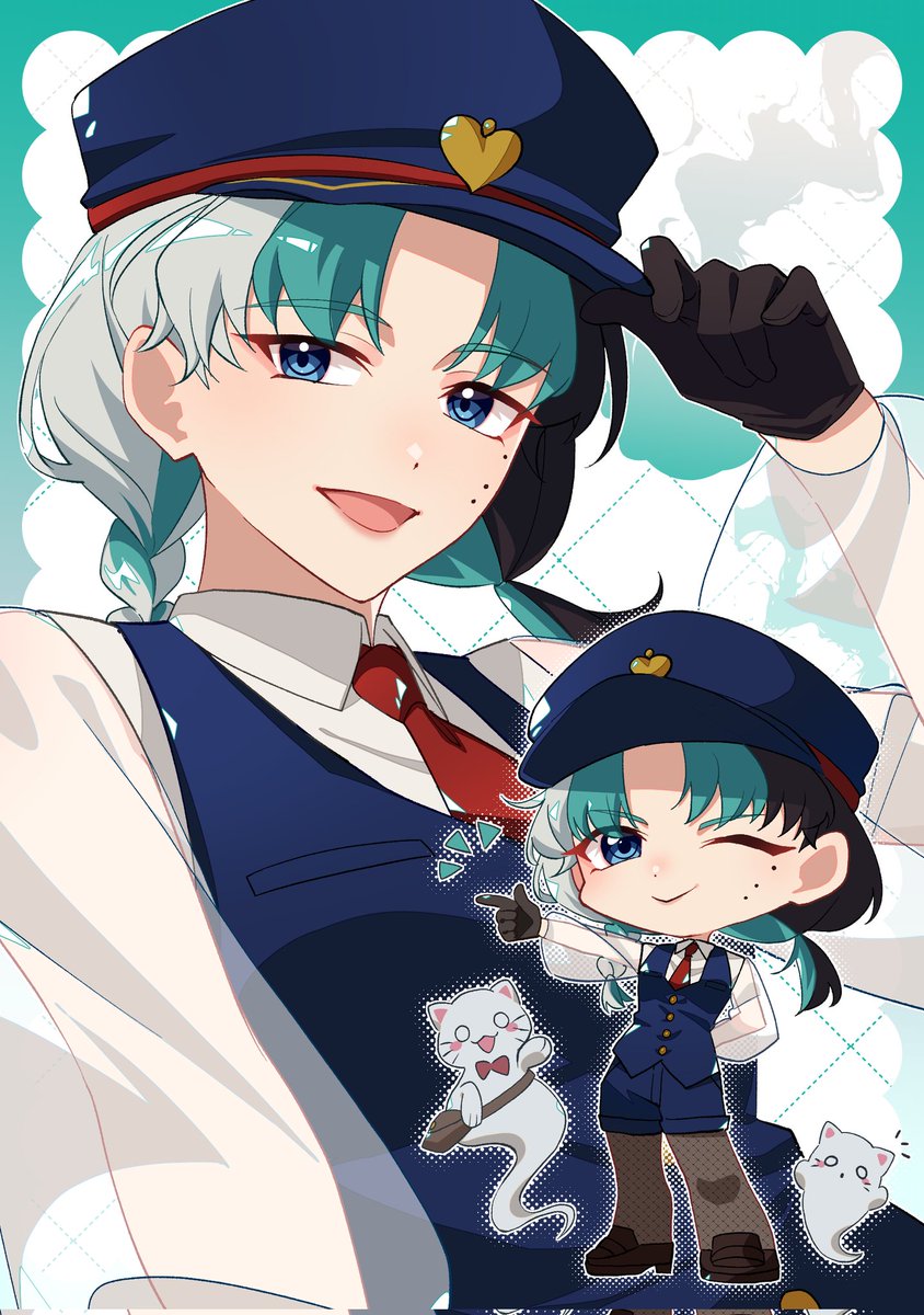 OrionMintVT's tweet photo. Welcome! The boarding platform is right over there~ 👻

#vtuber ♡ #draworion https://t.co/HutUIF5tLF
