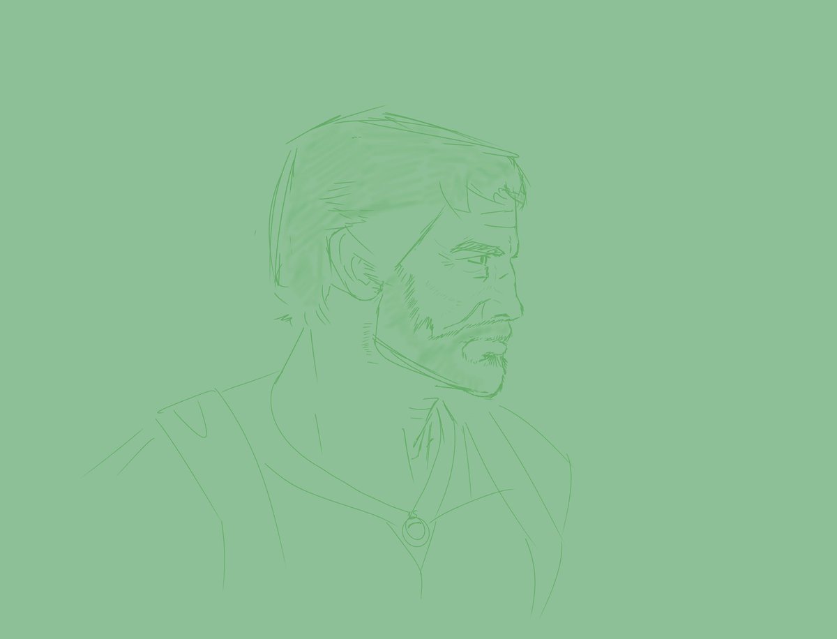 DelusionalGBear's tweet photo. Sorry for the faint drawing, it looked more defined while drawing it lol, but here’s a Joel drawing lol. It’s been forever.

#joelmiller #tlou #procreatedrawing https://t.co/4jRentZbve