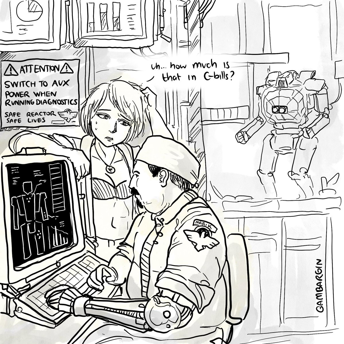gambargin's tweet photo. Low Tech, High Tech Mech (1/2)

When people say ‘Battletech’ is like ‘Space Medieval’, my initial impression was that of ‘game of thrones, but in space and with giant mechs’. However, upon further reading, it goes much more than just the squabbling politics of the Inner Sphere. https://t.co/Agvr3sV2Sn