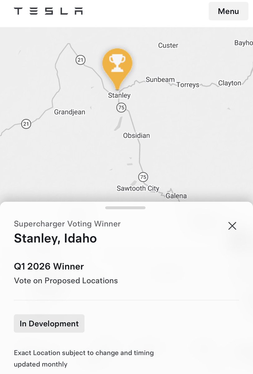 Surfricked's tweet photo. CAN NOT WAIT 😁 I haven’t been this excited for a supercharger since the @tesla_na Diner. This part of Idaho has some of the most beautiful natural hot springs in the country &amp; magnificent camping! Thank you @TeslaCharging and those who voted https://t.co/91KR08oXWw