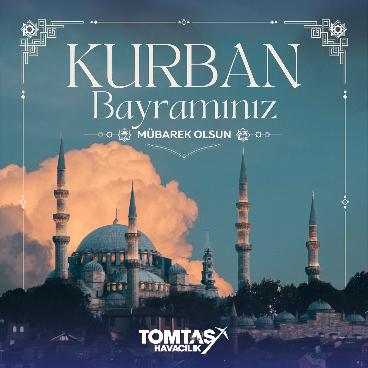 TOMTASHavacilik's tweet photo. Paylaşmanın ve teslimiyetin adı olan Kurban Bayramı’nın birlik ve beraberliğimizi güçlendirmesini, gönüllerimize huzur, ülkemize bereket getirmesini temenni ediyoruz.

Kurban Bayramımız mübarek olsun. https://t.co/JD1nNuVqdU