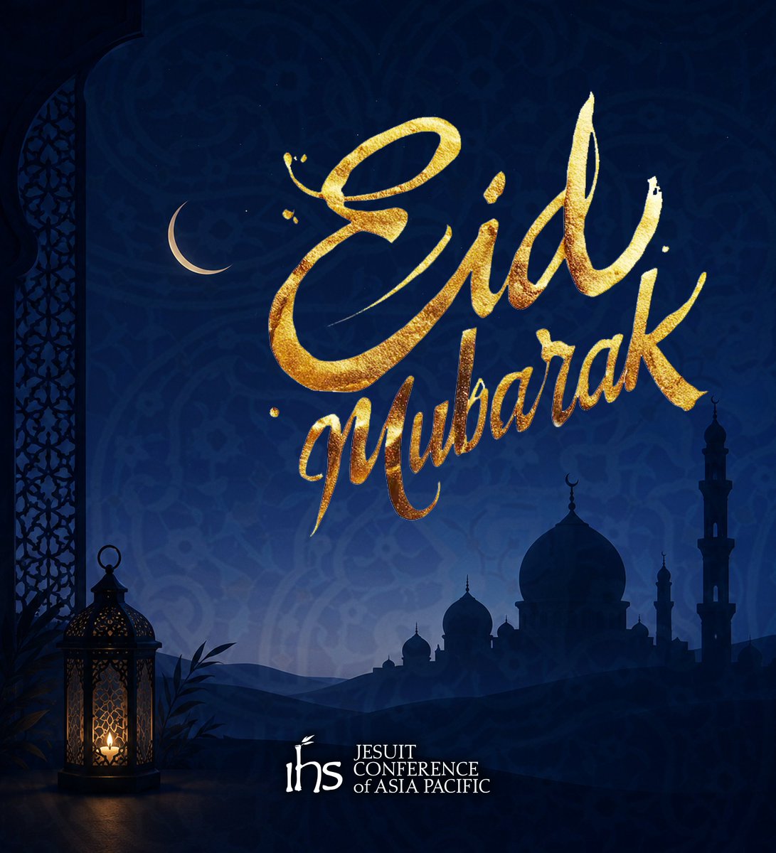 jcapsj's tweet photo. 𝗘𝗜𝗗𝗟 𝗔𝗟-𝗔𝗗𝗛𝗔 🌙🕯️🕌☪️🕋
𝗙𝗲𝗮𝘀𝘁 𝗼𝗳 𝗦𝗮𝗰𝗿𝗶𝗳𝗶𝗰𝗲
The Jesuit Conference extends its warmest Eid greetings to the Muslim community throughout Asia Pacific. 

Eid Mubarak!

#Jesuits #JCAP #EidlAlAdha https://t.co/dDYCXVxy43