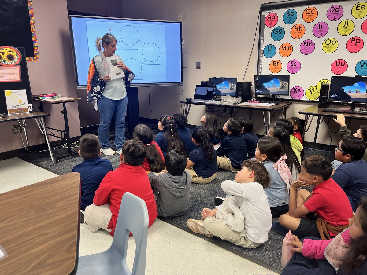 MrsNVasquez's tweet photo. A huge thank you to the Texas Wildlife Association for visiting us @KennedyCougs and bringing such a fun and dynamic activity to help our students learn about life cycles! They were engaged, curious, and excited to explore science in a hands-on way. 🦋🐸🌱 #ScienceInAction https://t.co/zMGCrlPsDC