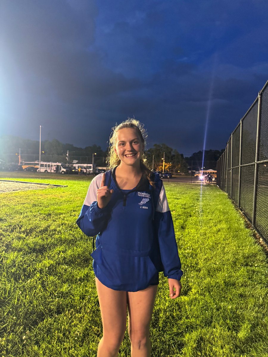 MemAthletics's tweet photo. REGIONAL CHAMPION. 🏆

Congratulations to Jenna Herr on winning the IHSAA Regional Championship in Shot Put with a throw of 38-3.50!

A huge accomplishment for Jenna and Memorial Track & Field as she continues an incredible postseason run. The hard work, dedication, and countless hours of preparation continue to pay off on the biggest stages.

Regional Champion has a pretty good ring to it. 💥

#GoTigers #MoreAtMemorial #RegionalChampion #TrackAndField