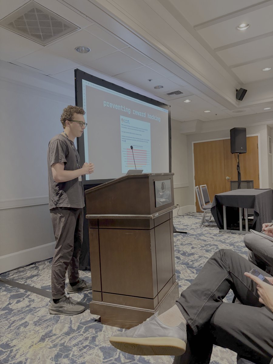 jomulr's tweet photo. Packed room to hear @alexgshaw and @ryanmart3n break down how @harborframework grew into *the* framework for RL environments.

In our RLEval workshop at @CAISconf today, attendees tackled big open challenges in RLEs &amp; Agent Evals + I shared the approach we take at @joinHandshake https://t.co/dfRbcJafg3
