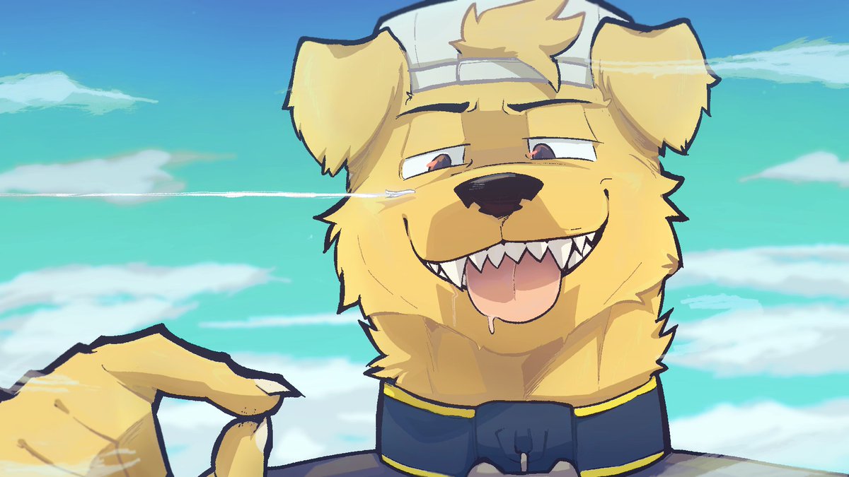 SizableDanger's tweet photo. Uh oh someone forgot to leash the dog near the growth ray...   

By the incredible @booneyard 🦴 https://t.co/OXRqw0n8lD