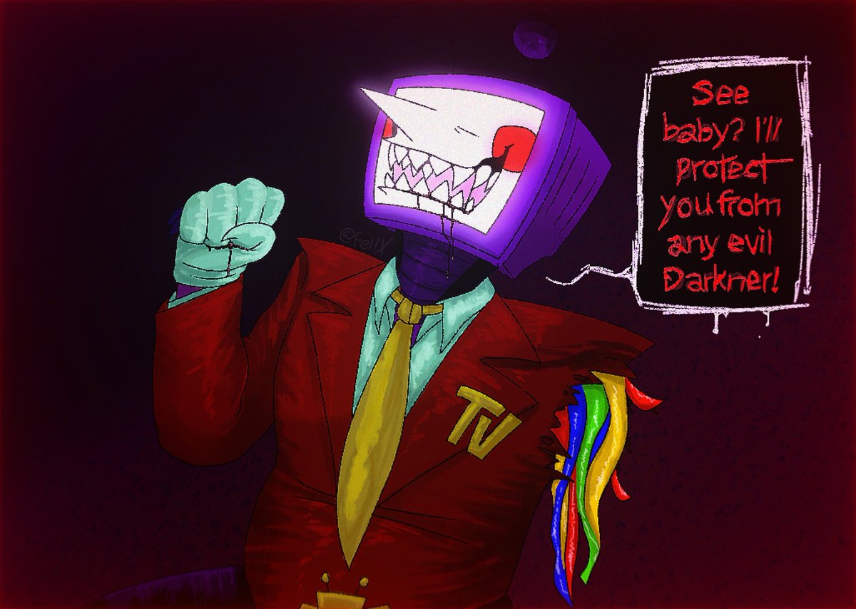 Fel1xthefel1ne's tweet photo. Fanart I made for @Abel_Television 's most recent part in C.R.T. (Cathode Interactive Terror)

I've been intrigued by this little thang long enough, and decided it was about time I contributed to the fan works of this masterpiece ^^ https://t.co/wF96QtKl0e