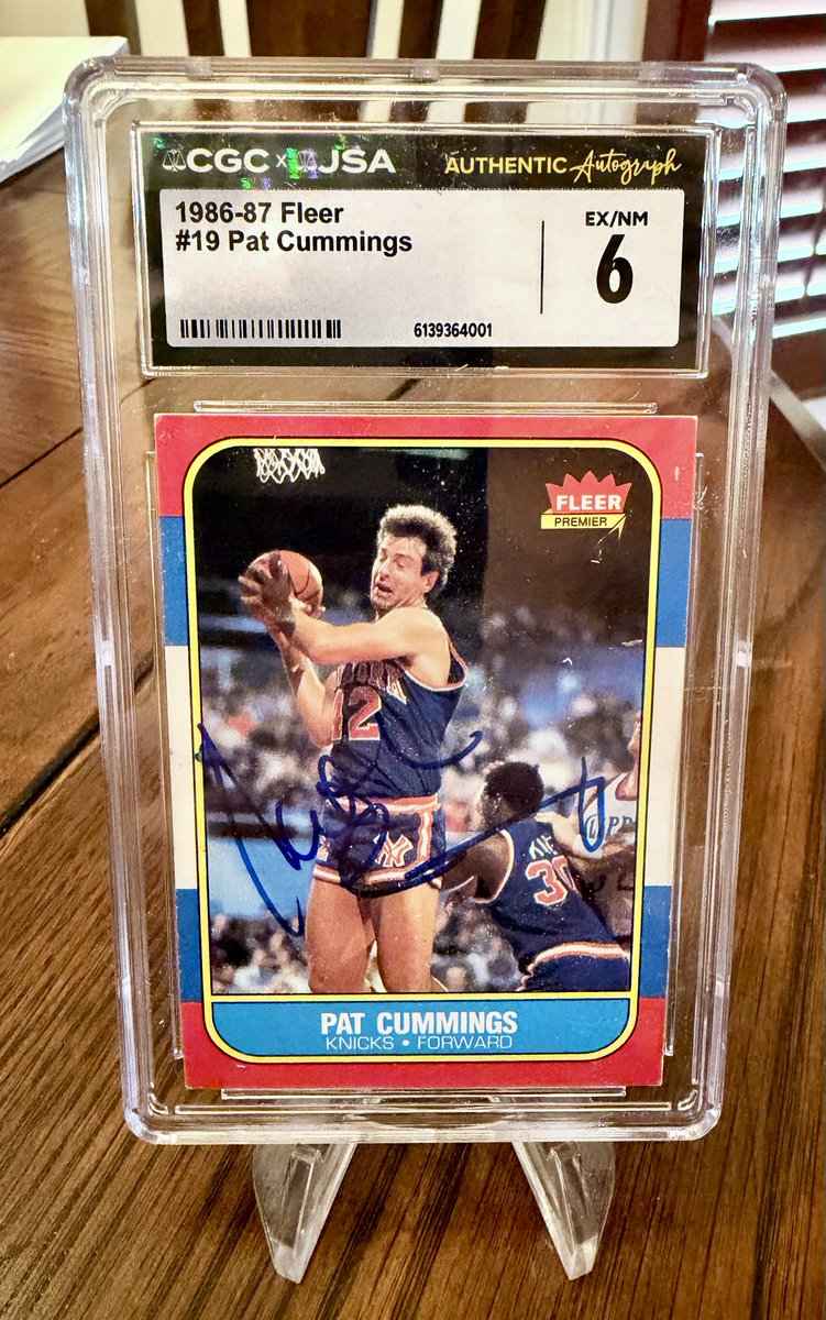 jasondball76's tweet photo. Finally got the 1986-87 Fleer Pat Cummings auto graded from @CGCCards and JSA!  First time using them and loving the way the slabs looks.  @CardPurchaser https://t.co/hBH17ivToT