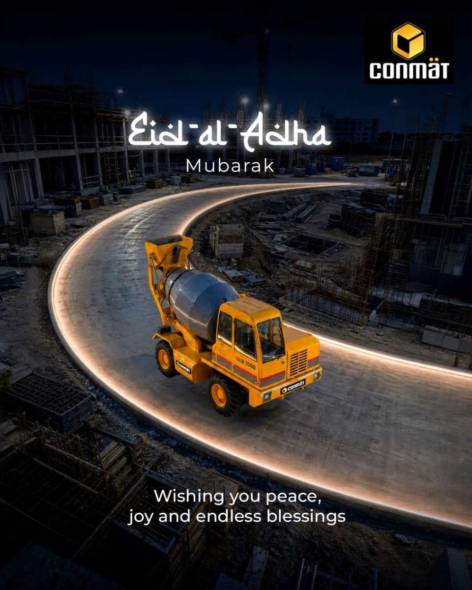 ConmatGroup's tweet photo. Progress is built together — with trust, hard work, and shared purpose.

Warm wishes to you and your family this Eid al-Adha.

#eidaladha #eidmubarak #selfloadingmixer #proudlyindegenous #conmat https://t.co/p1HoqIEmHM