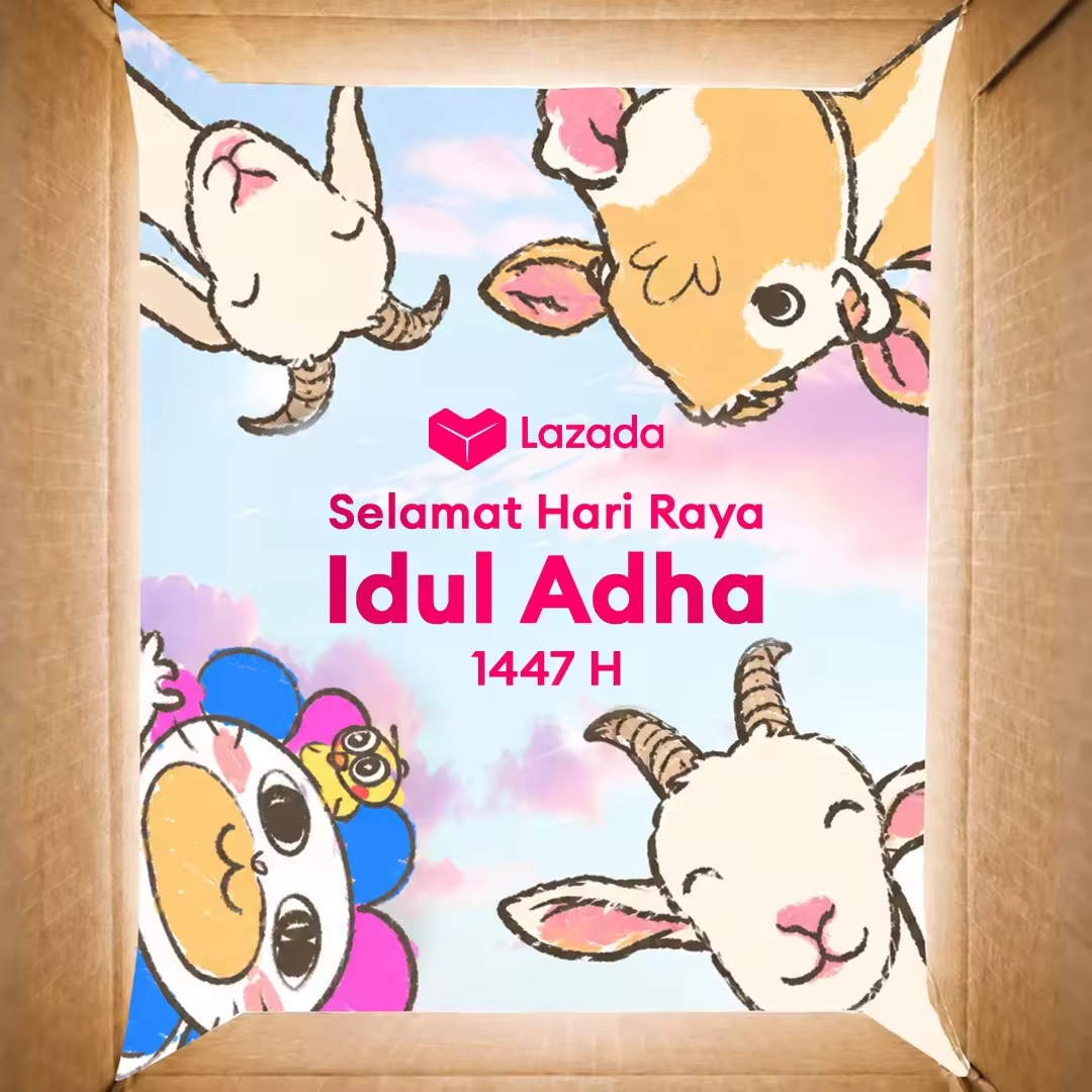 LazadaID's tweet photo. Selamat Hari Raya Idul Adha 1447 H, Lazadians 🐐🐄✨

Semoga Allah SWT senantiasa menerima pengorbanan kita dan melimpahkan berkah-Nya untuk kedamaikan kita semua! https://t.co/r1d2S5gqQT