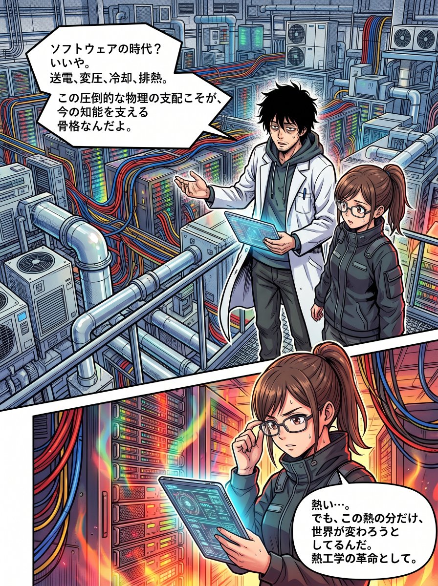 tregu0458's tweet photo. 熱を運動にしたのが産業革命

熱を熱にして熱を逃がしているのがAI革命 https://t.co/dySedllb9R