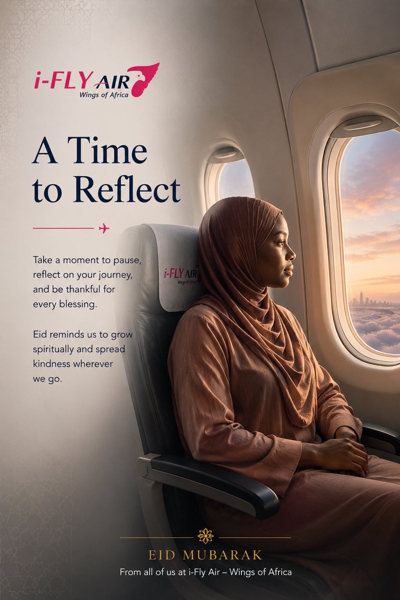 i_FlyAir's tweet photo. This Eid, we celebrate the journeys that bring us closer ,to faith, to family, and to each other. From all of us at i-Fly Air, Eid Mubarak. ✨✈️💙 https://t.co/wyHH2cmc8d