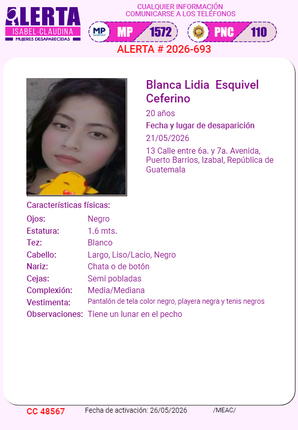 Alerta Isabel Claudina 🇬🇹 tweet media
