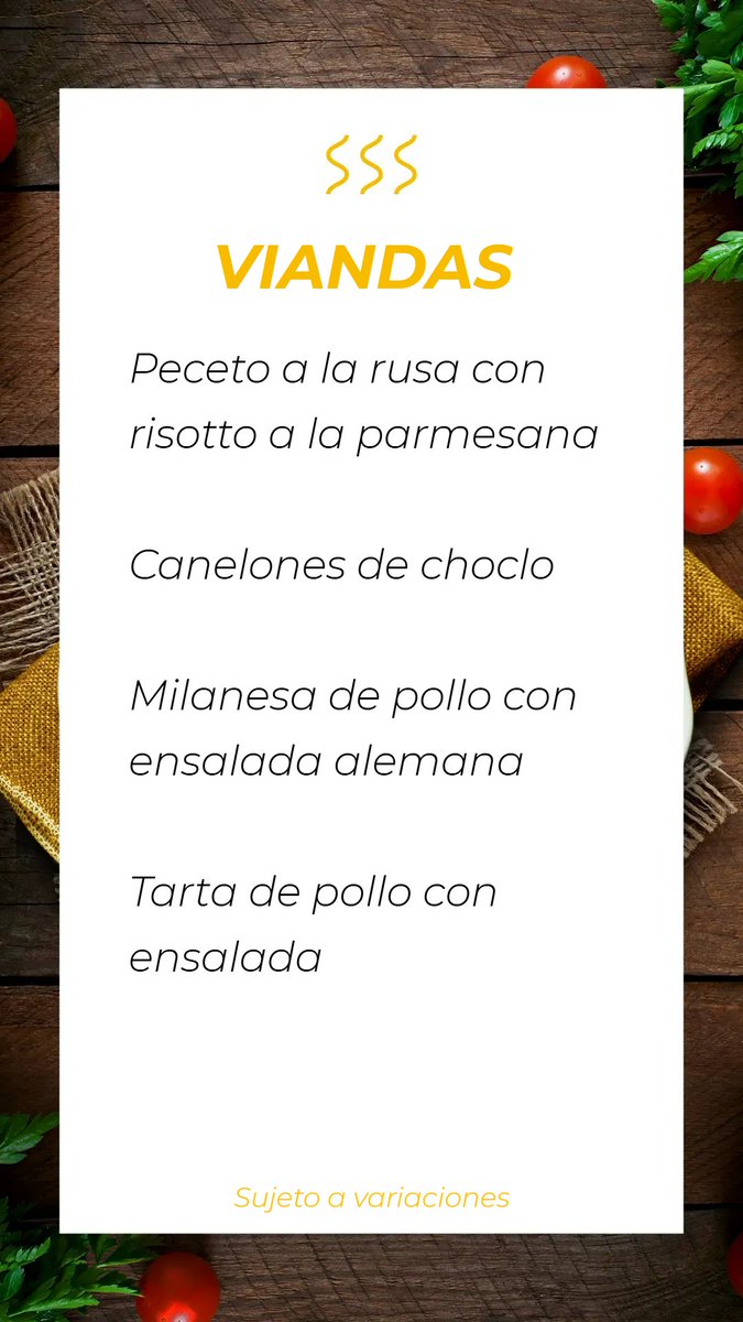 godspan's tweet photo. Menú del día miércoles 27 de mayo de 2026
#menugodspan #almuerzo #viandas https://t.co/XSs4HLRb2M