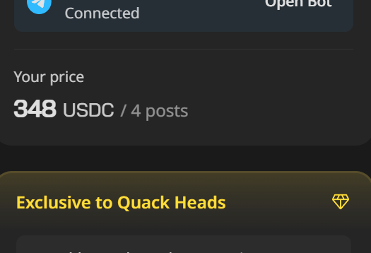 auntiepaca's tweet photo. My suggested rate on @wallchain  Select is $348 for 4 posts. I am shocked. 

Everyone is mad at the rates right now. $50 for 4 posts. $69 for 4 posts. Some bigger creators with 80k 90k followers getting $240 for 4 posts.

The timeline is calling it lowballing, slave work, agencies with no dignity.

But after giving it some thoughts, I want to be honest about what we are actually mad at. (read this, could worth your 1 minute).

Before InfoFi, if you had 1k or 2k followers and no connections, you got nothing. 0 deals. You retweeted for a $20 raffle that ran for an hour and ended up in the host's alt wallet anyway. 

You commented for free, you followed for free, you hoped someone noticed. The doors were closed unless you knew someone, ape your savings into random NFT and meme coin communities, and slowly built relationships. for years.

InfoFi cracked those doors open. Smaller creators got onboarded. Bigger creators got paid lucratively. lots of people were happy.

Then the other side showed up. People bought accounts. L4L and E4E groups multiplied. Engagement got manufactured at scale. 

Agencies and projects didn't have the time or the will to check the comment section of every big account they were paying four figures to, so they just kept paying. 

We all know which accounts on our timeline are not organic. We see them every day. And the money kept flowing anyway because no one had a better way (or they are just too lazy) to measure real impact.

That is the system Wallchain Select is now trying to price against.

So here is the honest question. If the AI is actually doing what Wallchain suggested (counting niche concentration, audience overlap, real reach inside the people who actually care about the project), and if it performs better analysis than what most agencies do manually, then maybe the suggested rates are not insulting. 

Maybe they are the first honest mirror this space has been handed in a long time.

- Follower count alone does not matter.

- Engagement under your post matters less than you think, especially if half of it is from the same 30 mutuals you trade likes with. 

- Reaching other creators is not the same as reaching potential users for the project.

And here is the part I actually like. I can edit my price. I can apply, I can walk away, I can pull my rate up and accept I won't get selected. 

That is my choice and my valuation of my own work. I don't apply to every campaign. I pick the ones I actually want to talk about.

Say if a campaign came up about tacos, I would do it for free. And if a taco project ran this algorithm and figured out that Lil Auntie is the ONE account on CT with real taco authority, and offered me the whole 10k budget to talk tacos, that would make complete sense. 

Niche concentration cuts both ways. The same logic that lowballs a generalist 80k account can hand the entire budget to one small voice who actually owns a topic (like me with Tacos)

Is it perfect? Probably not. 

Is it going to make some people uncomfortable? Clearly already.

But honest pricing based on real audience composition is a better problem to argue about than the one we had before, which was four-figure payouts going to fabricated engagement while genuine smaller creators got nothing.

Anyway, Kudos to the @Wallchain team for still building after all the chaos. The algorithm changed, the model died, and they are shipping something new instead of disappearing. Please make Quackheads great again.

If you have read up to this line, thank you for being a patient reader. I would love to hear your thoughts on this. Do you think this algo is exposing what we already knew, or is it just a new way to lowball creators?

QRT your takes and let's start a conversation.