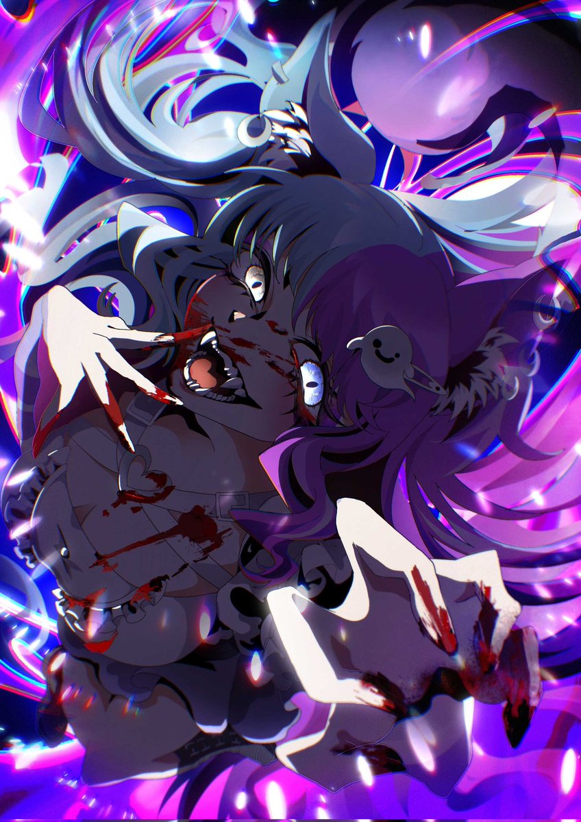 Digi_Kat_'s tweet photo. @Shirokobo Hi hi I'm Digi Kat!! I'm a bakeneko vtuber who loves all things spooky 👻 💙💜 https://t.co/ZyYfAVaD8l