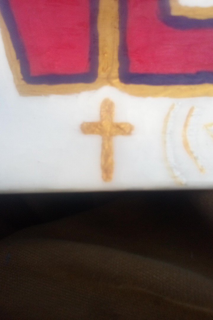 KOTOJIY's tweet photo. @RoyalFamily @Pontifex @ArchbishopSarah @churchofengland @USCCB @thegideons @BishStrickland 

THIS IS A LITERAL HOLY ARTIFACT. I'M  PUTTING BACK ON THE DECK I TOOK OFF TO SKATE THIS ONE. SO THAT I DO NOT DAMAGE THIS ONE ANYMORE.

JESUS PUT HIMSELF IN MY ART ON THE CROSS. HMC†JIY https://t.co/BsT7sKGtt5