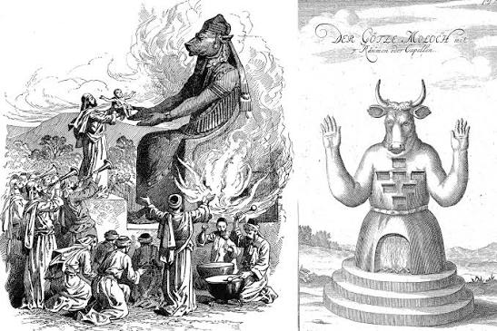 LeilandTanner's tweet photo. All heathen worship is fractured/perverted/imitation true Priesthood > some shrines of Moloch included a furnace that when fired would cause the idol itself to glow incandescent and full of light. https://t.co/Vzq8APpM7O