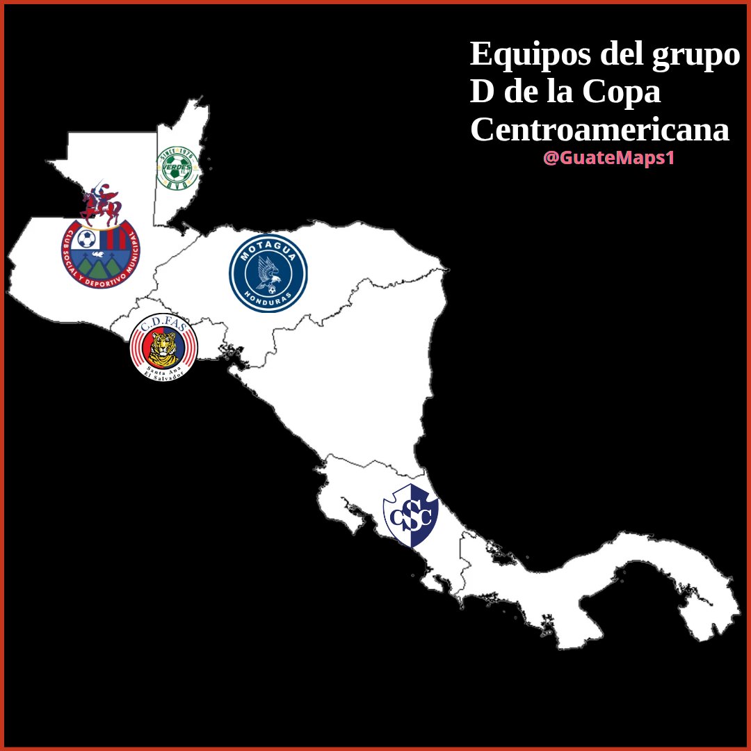 Guatemaps1's tweet photo. Los 4 grupos de la Central American Cup en mapa ⚽️ https://t.co/LgjcimNova